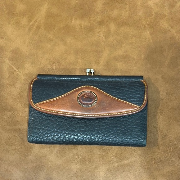 Dooney & Bourke Black and Brown Wallet - Picture 1 of 5